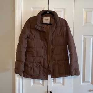 Limited Too size 18 brown down feather puffer coat unisex